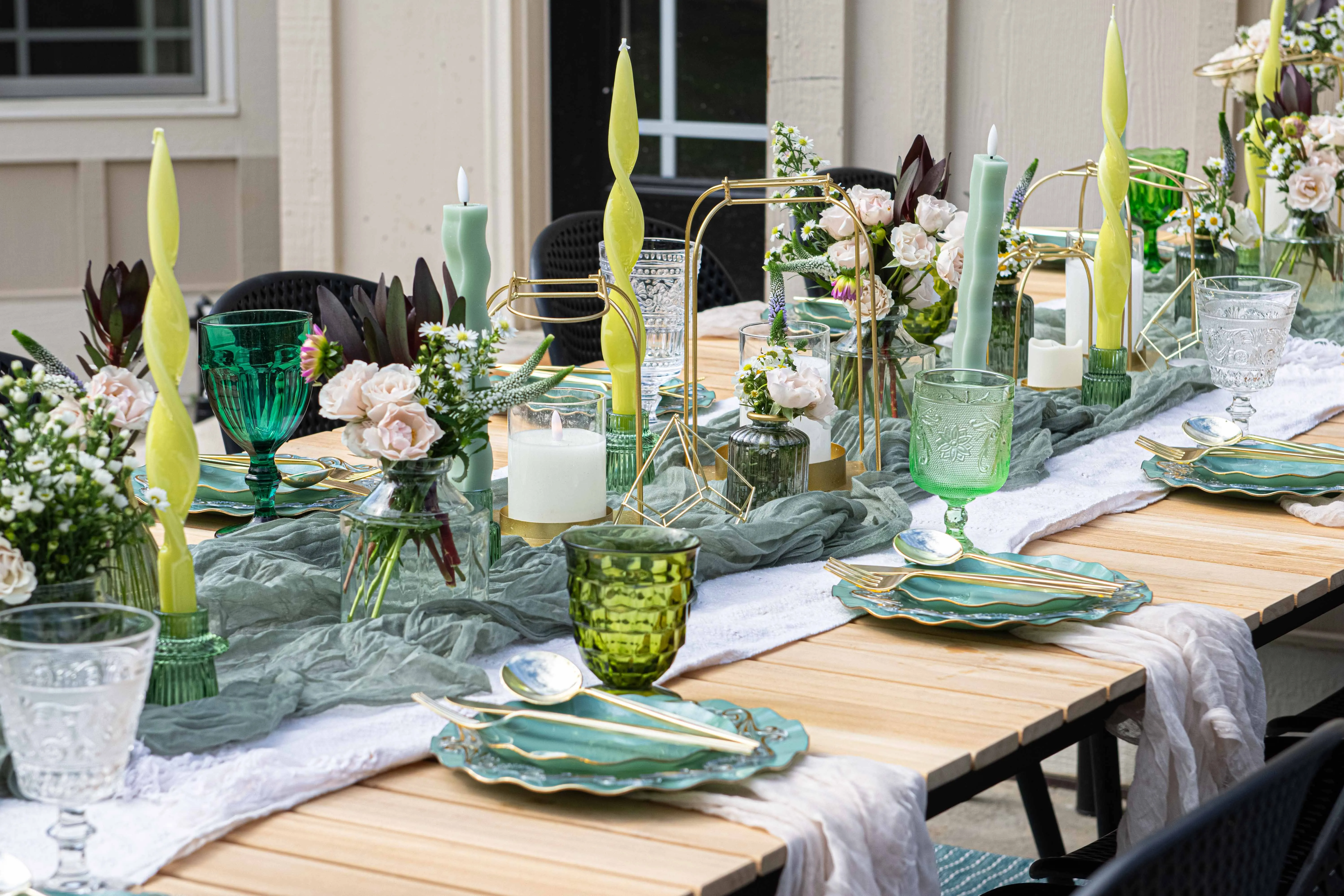 Elegant outdoor dining setup for special events and celebrations